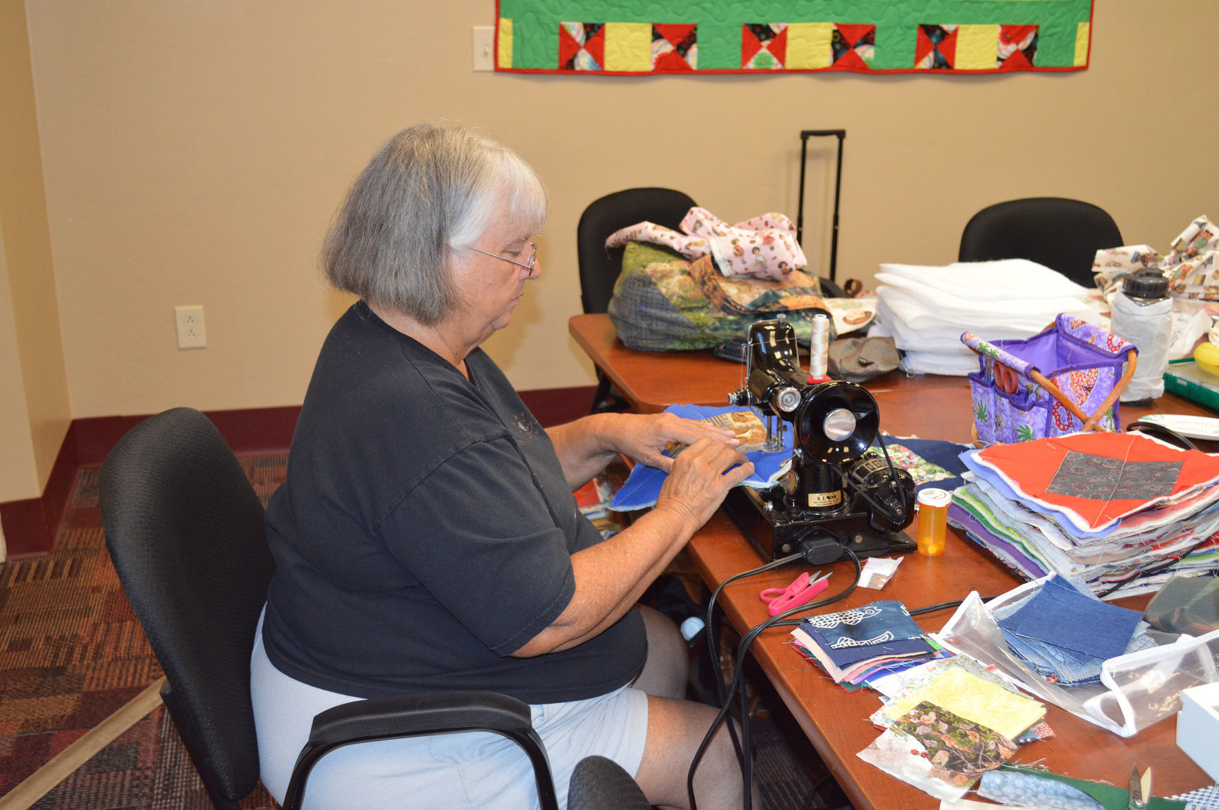 Aviva Divas enjoy camaraderie while sewing for others